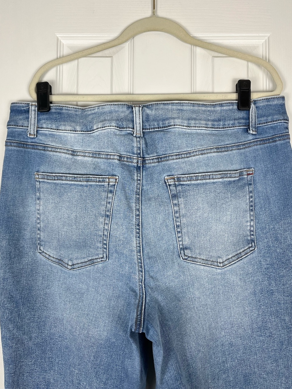 Edgely High Rise Super Skinny Distressed Denim Jeans Sz 20W Stretch Denim - Picture 5 of 8